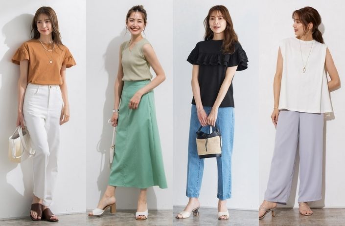 日本 Pierrot - 嫘縈混薄針織短袖上衣-灰x白