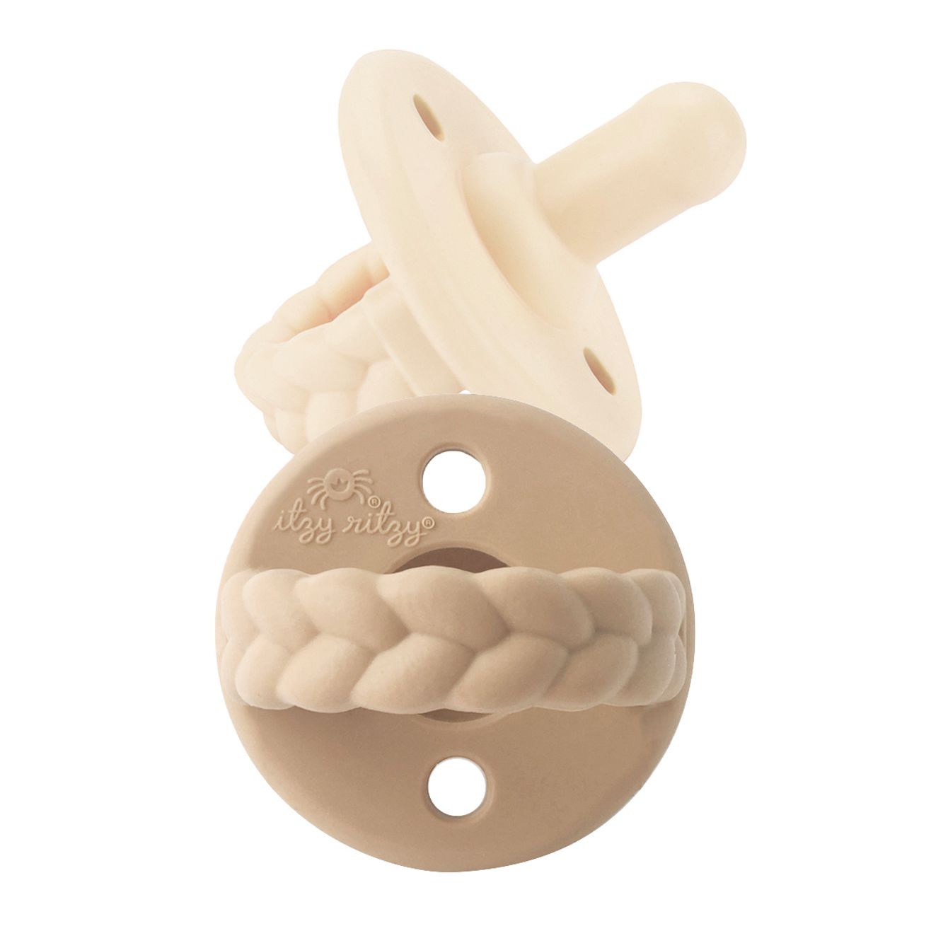 美國Itzy Ritzy - 造型矽膠安撫奶嘴(兩入組)-奶茶杏