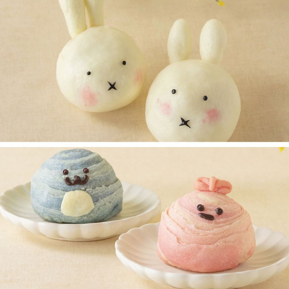 自己做烘焙聚樂部 - 【超值雙入組】角落好朋友芋頭酥(粉紅/藍款)+ＱＱ雪兔奶黃包