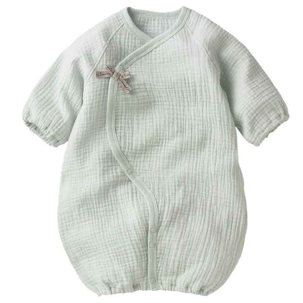 長袖連身衣 穆斯林棉紗-淺綠色 (50~70cm)