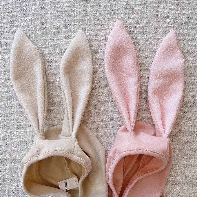 YOUrs - 貝比兔圍兜+帽組