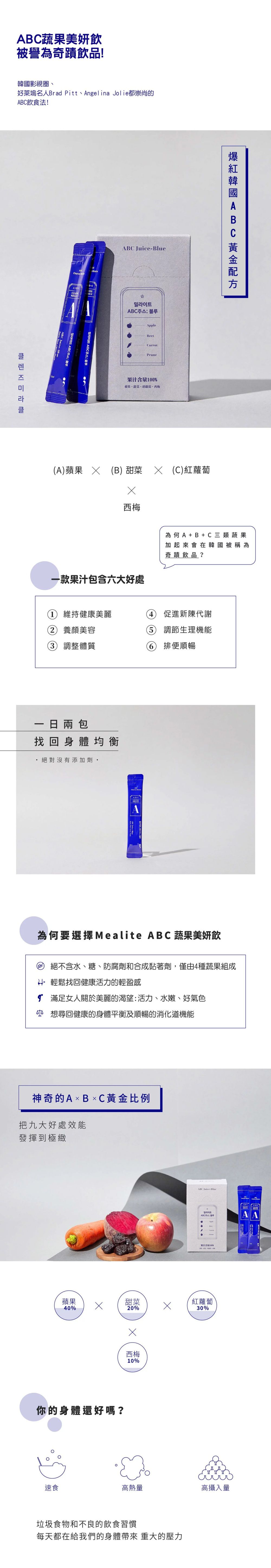 韓國 Mealite - ABC蔬果美妍飲-一盒14條
