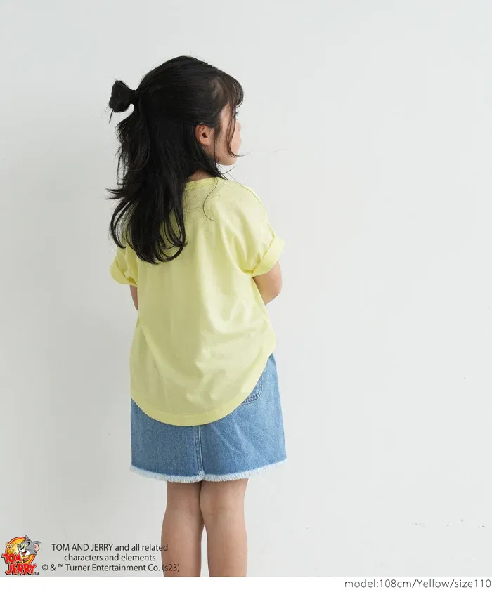 日本 COCA - 聯名款卡通印花短袖上衣-傑利鼠-淺藍