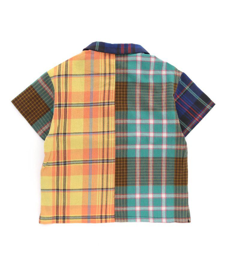 日本 BREEZE - 帥氣印花開襟短袖襯衫-丹寧藍