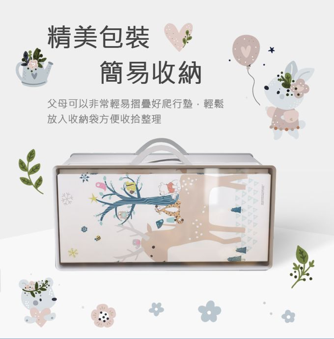 Bonne Nuit - 地墊 200×180×2.0cm (防護升級)-森林之王+動物字母