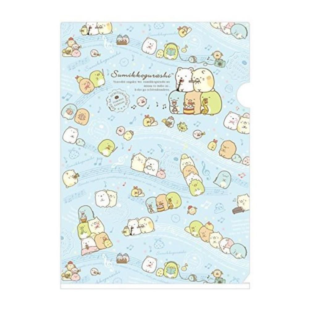 角落生物 Sumikko Gurashi A4資料夾 文件夾(藍/音符)