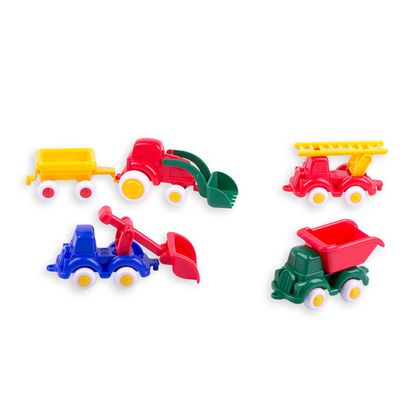 瑞典Viking toys - 迷你工程小車隊(5件組)-7cm
