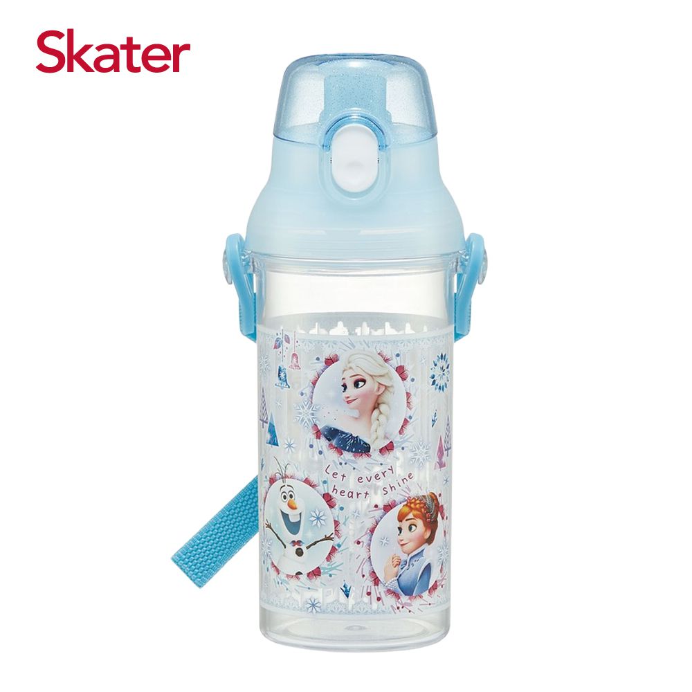 日本 SKATER - (兒童)直飲式透明水壺-冰雪奇緣Gift-480ml