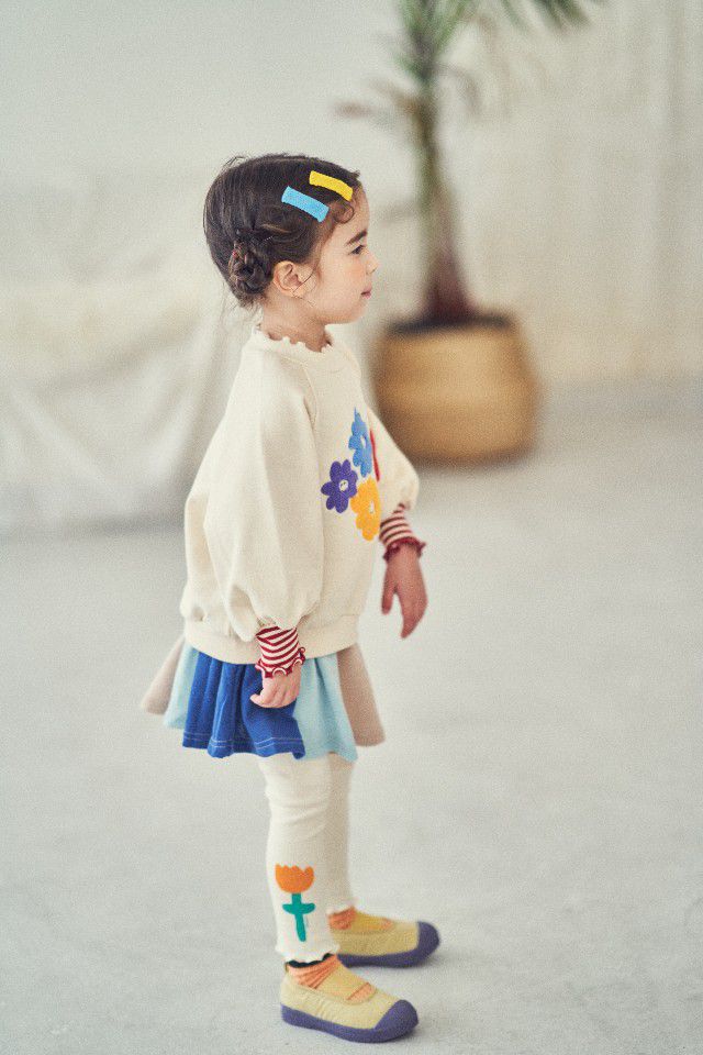 韓國 Mimico - 彩色漸層傘狀褲裙-藍黃