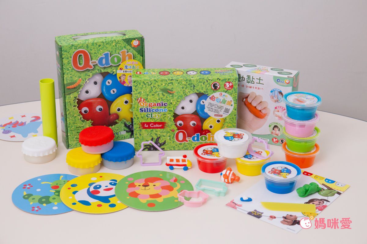 【Q-doh 有機矽膠黏土】不乾硬、無限重複玩！漸進式手指肌力訓練