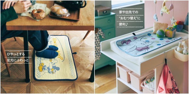 日本千趣會 - mini labo 去泥污腳踏墊-法蘭西花朵-藍綠