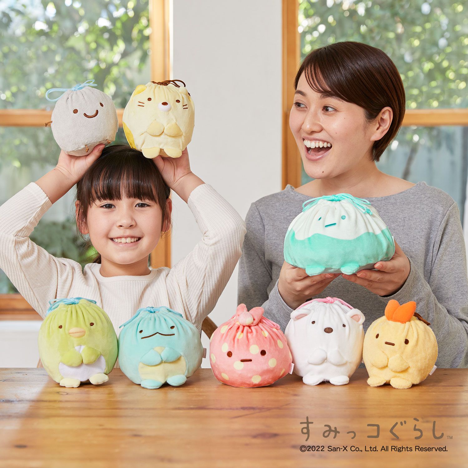 日本千趣會 - 角落生物毛巾布抽繩小物收納包-包袱巾