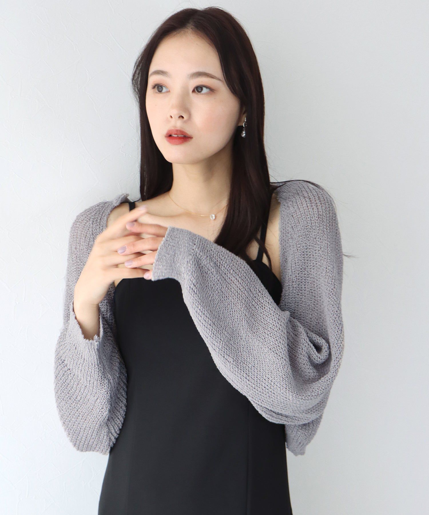 日本 BLUE EAST - 百搭開襟短版針織外套-米杏