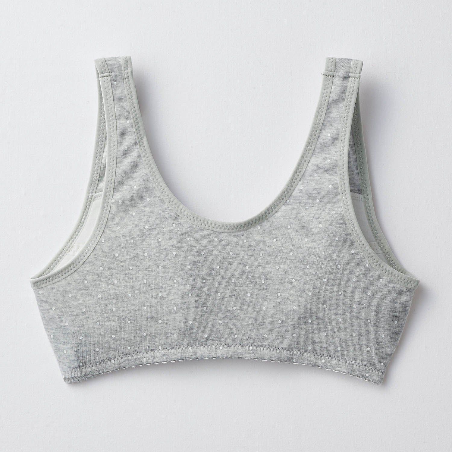 日本 Hummingchouchou - 100%棉 附Bra少女內衣/內搭胸衣-蝴蝶結-米白