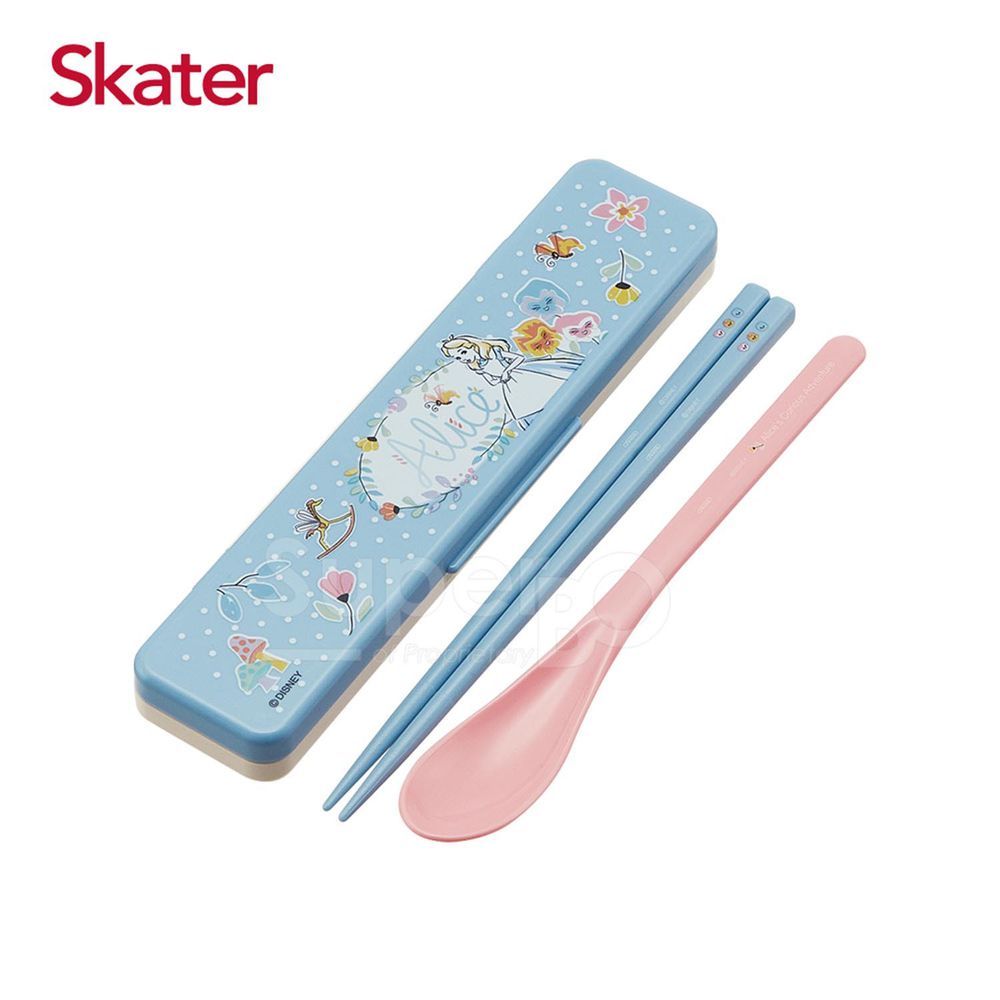 日本 SKATER - 湯匙筷子組-愛麗絲