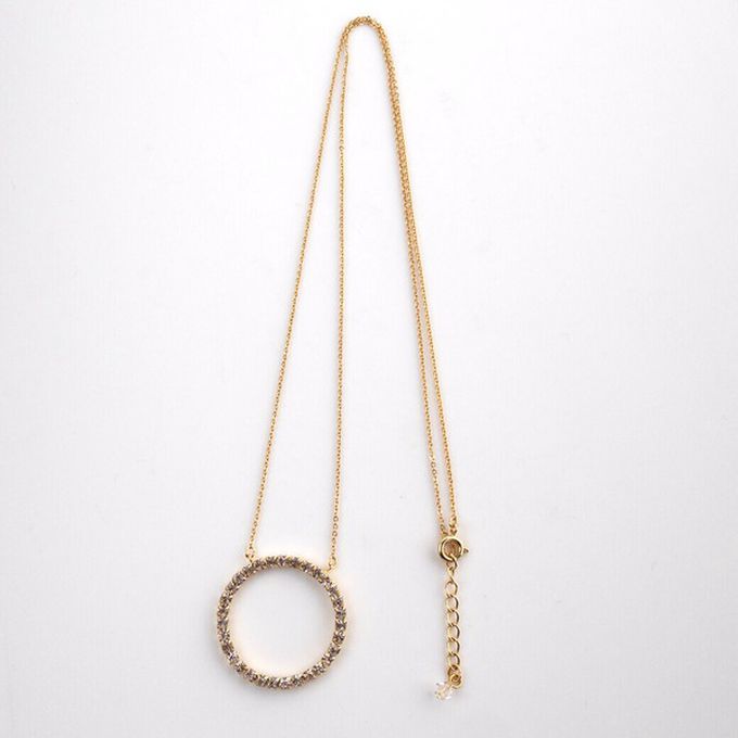 日本 Melody Accessory - 日本製 典雅華美水鑽長項鏈-長條