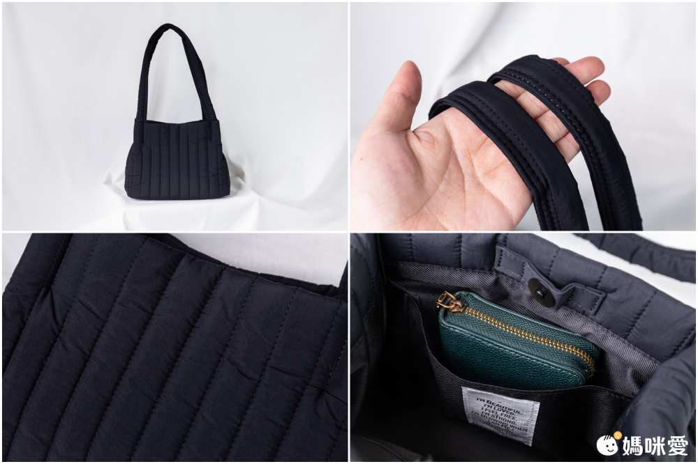 韓國 ithinkso - PUFFY雲朵輕量肩背/手提包-神秘黑 (25X20.5X12CM)