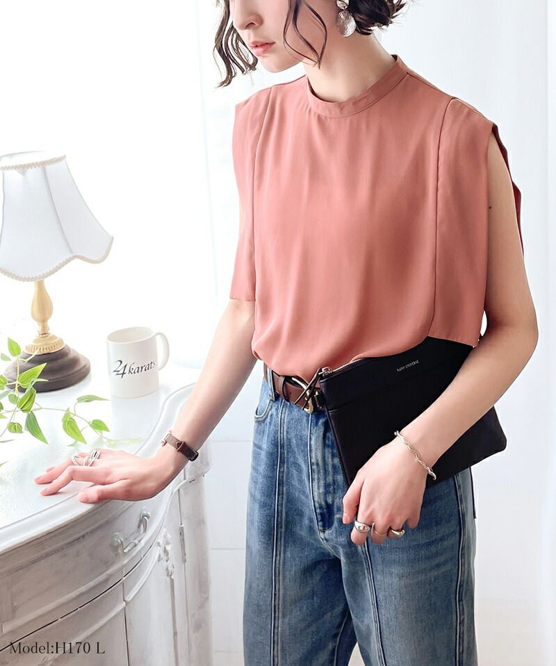 日本 Classical Elf - 優雅時尚雪紡無袖上衣-點點-春芽綠