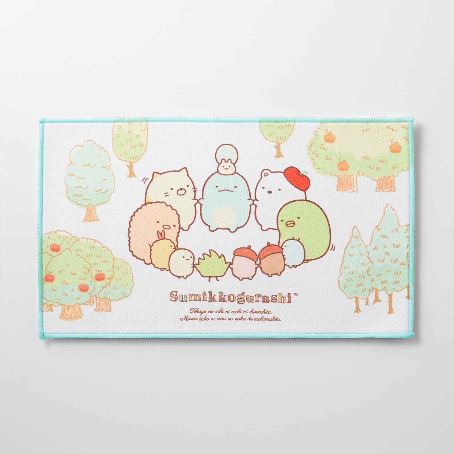 日本千趣會 - 日本製 角落生物超細纖維吸水抹布-炸蝦-水藍 (20×35cm)