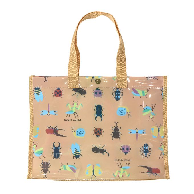 日本 ZOOLAND - 防水PVC手提袋/游泳包-工程車-藍色 (25x34cm)