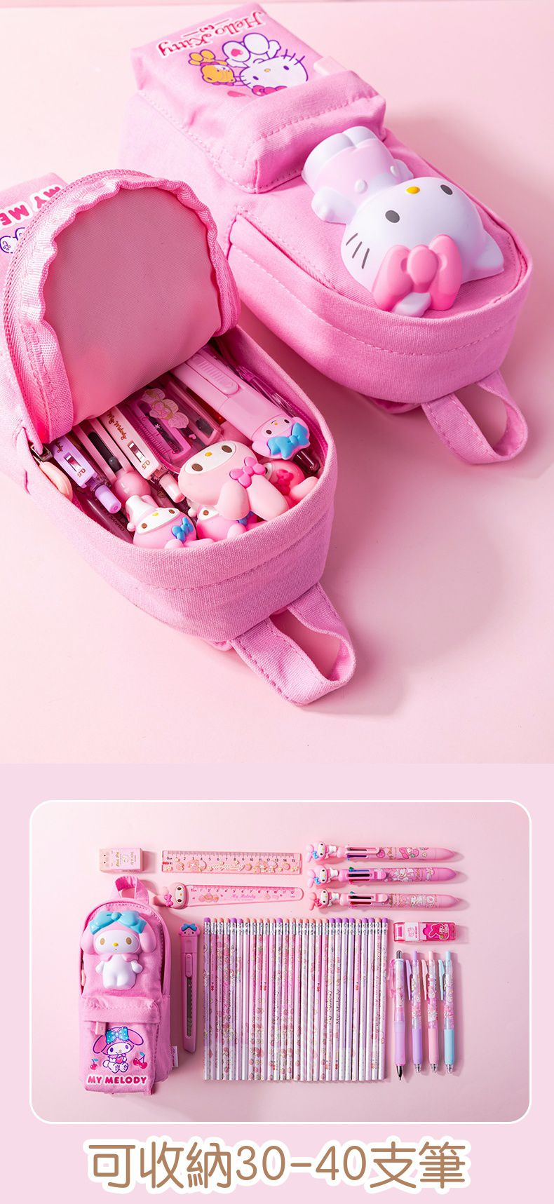 卡通3D立體減壓造型鉛筆袋-卡通人物大耳狗-藍色 (22.8x9.7x9.5cm)