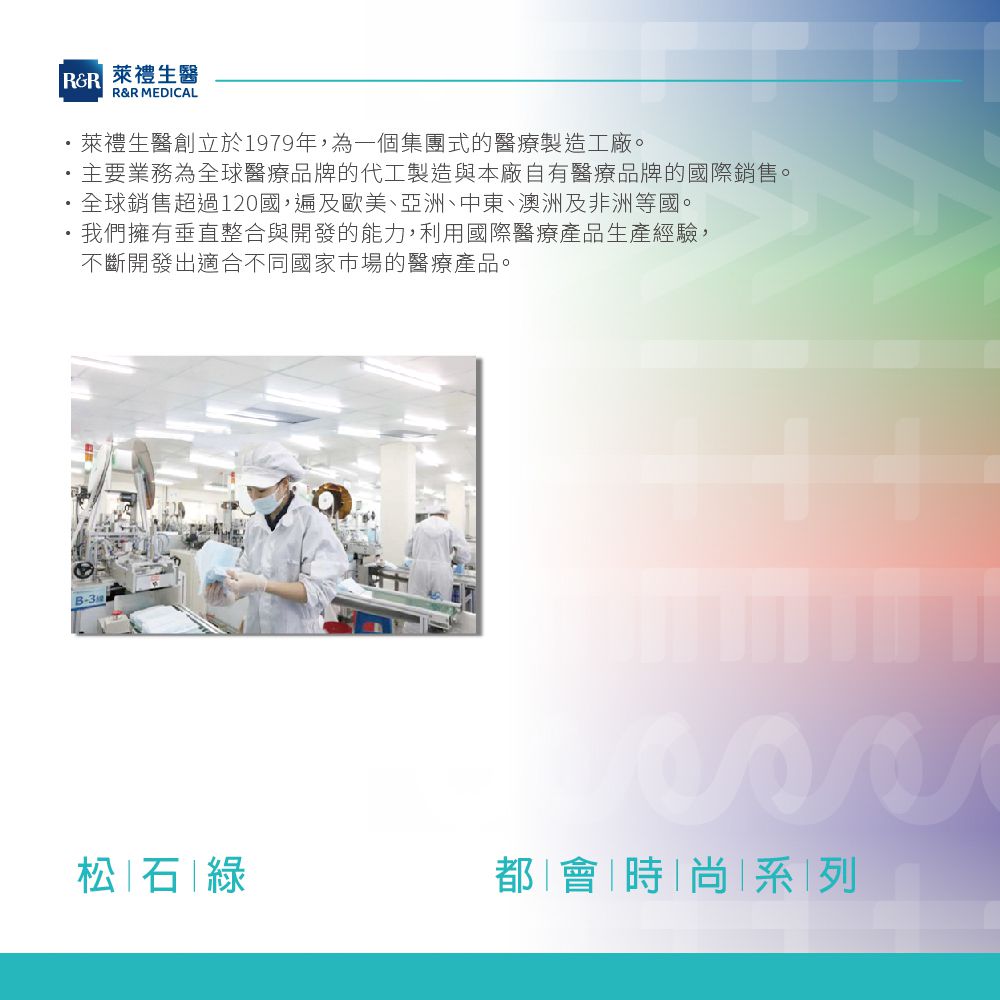 醫療防護口罩/成人 松石綠 30入盒裝(都會時尚系列)