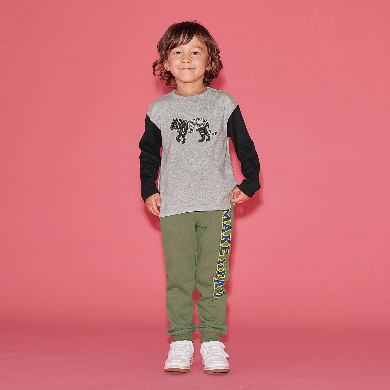 日本千趣會 - GITA 純棉束口休閒長褲-紫格紋