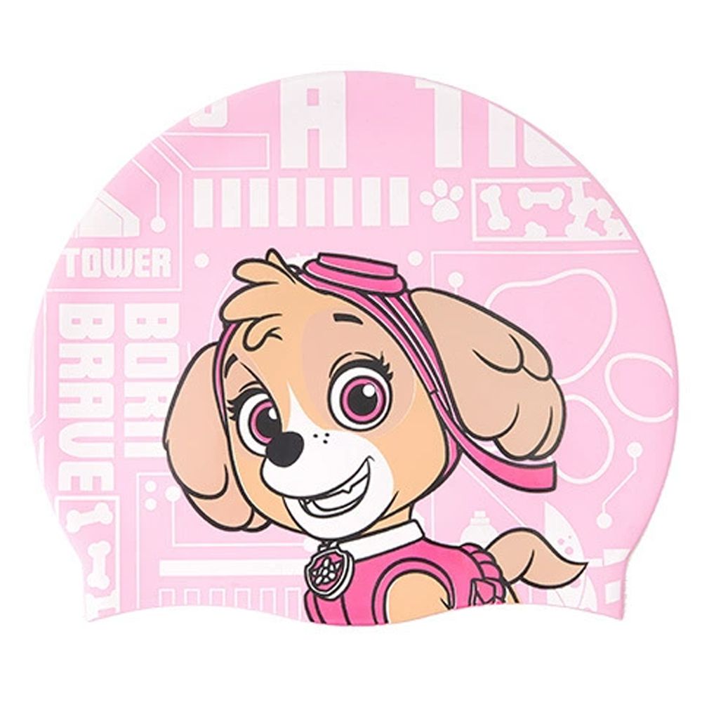 矽膠兒童泳帽-卡通人物天天-粉