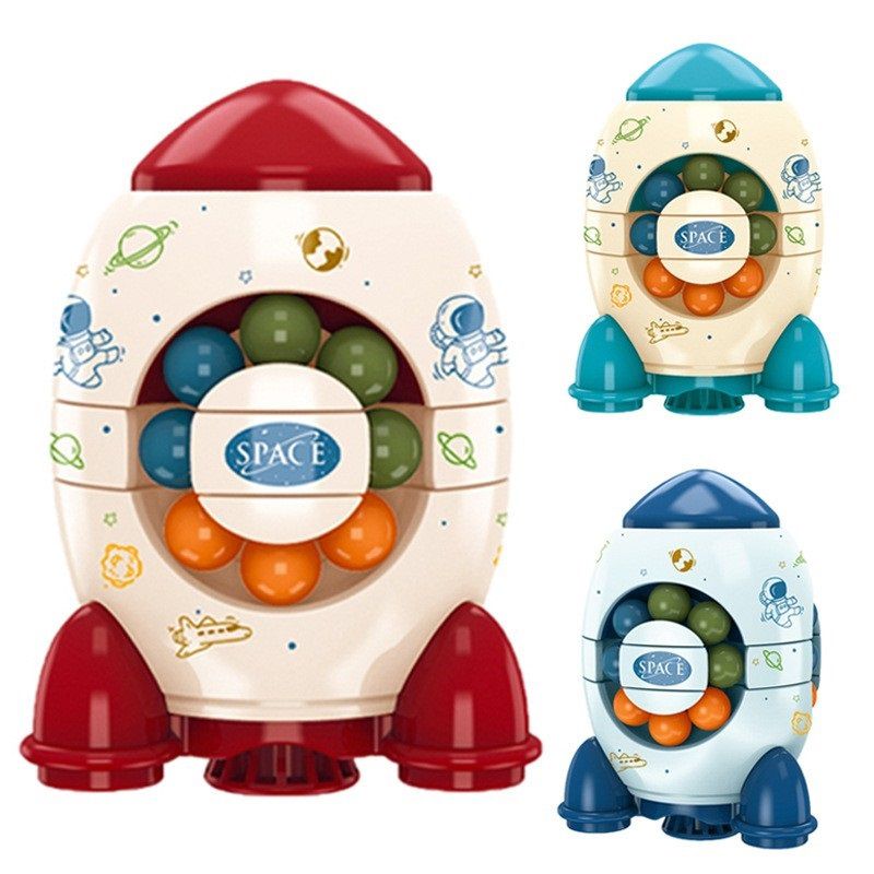 嘻嘻哈哈 - 指尖玩具旋轉火箭-紅色