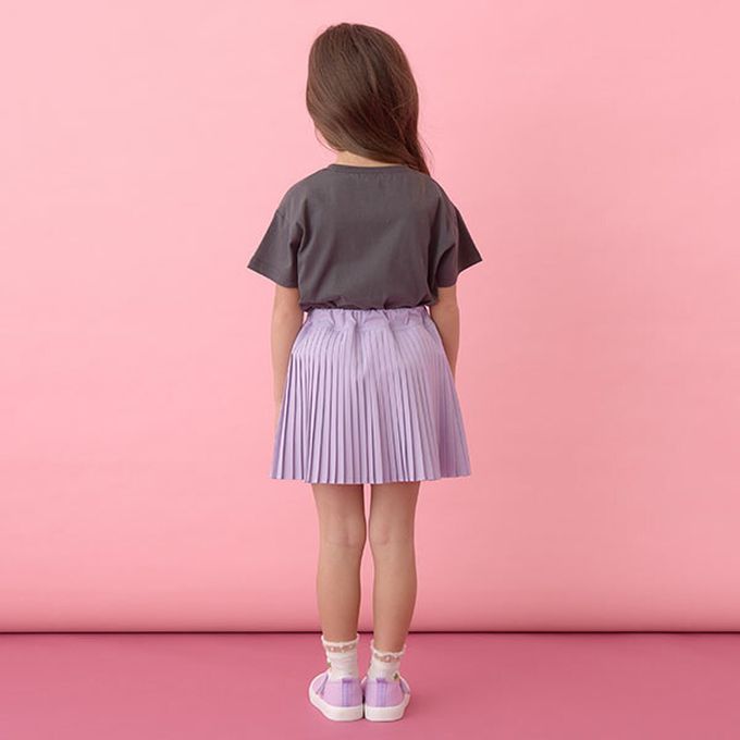 日本 Lycee mine - 輕盈鬆緊腰百褶裙-(內襯安全褲)-白