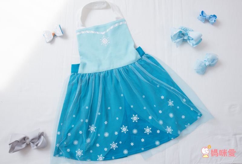 日本千趣會 - 迪士尼公主圍裙式洋裝-愛麗絲-藍白
