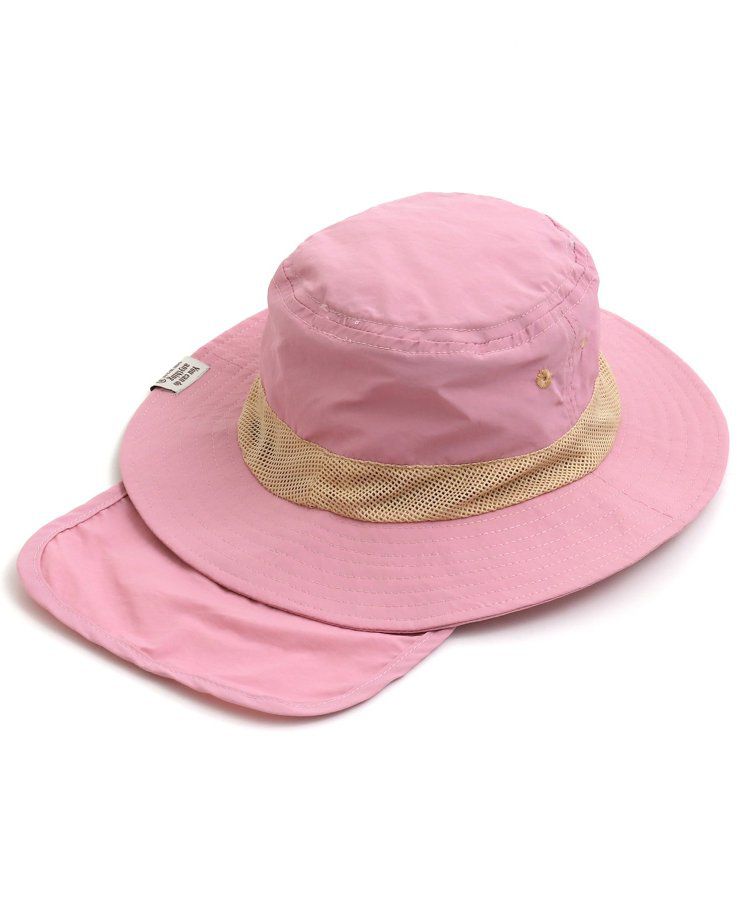 日本 BREEZE - 抗UV 後頸可收納遮陽帽-彩虹色