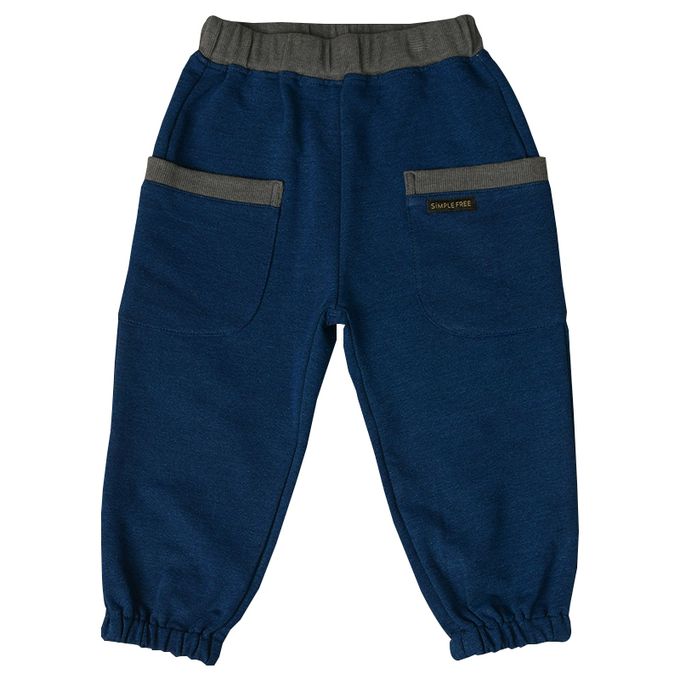 akachan honpo - 10分褲-大口袋-深藍色