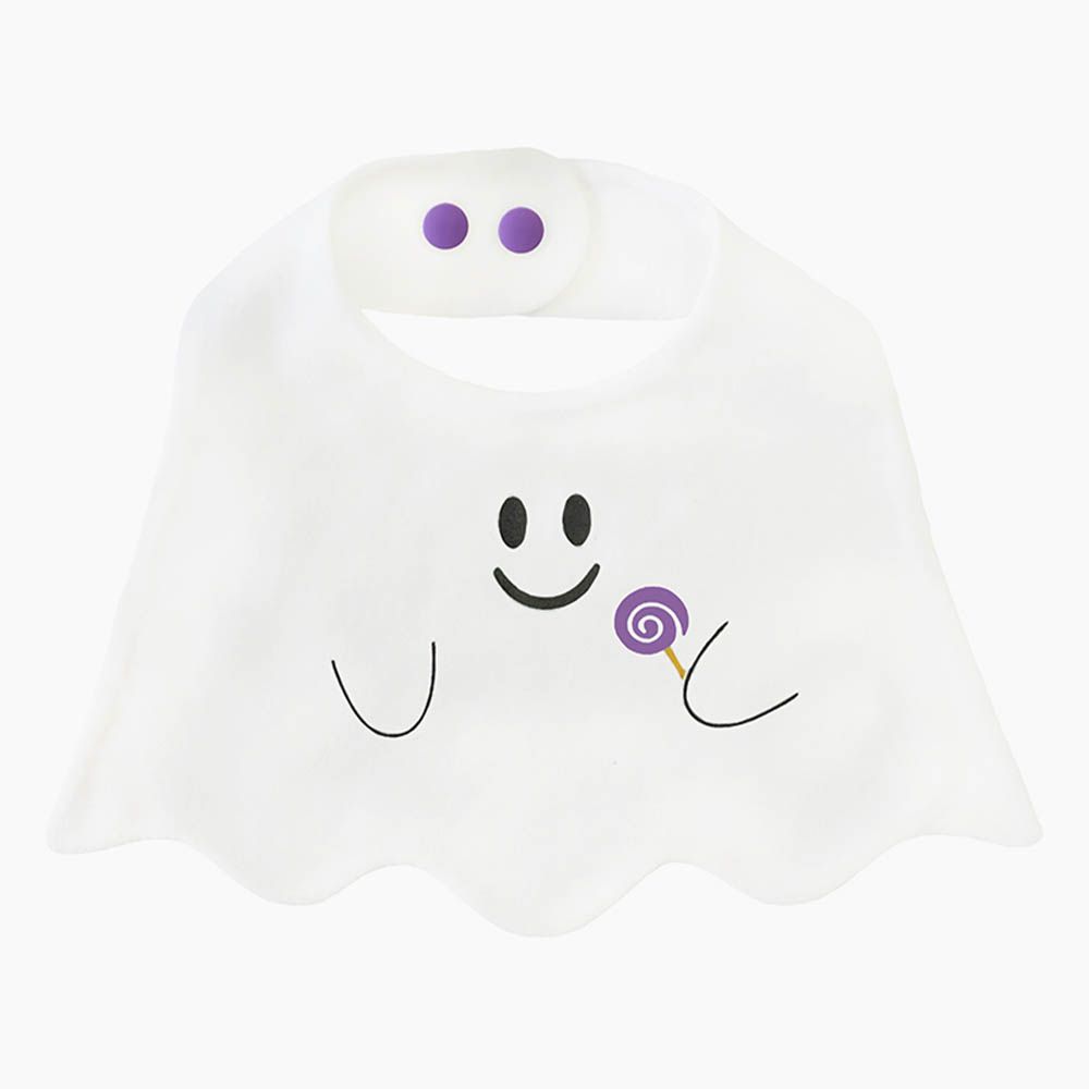 萬聖節-幽靈造型圍兜-米白色 (60~80cm)