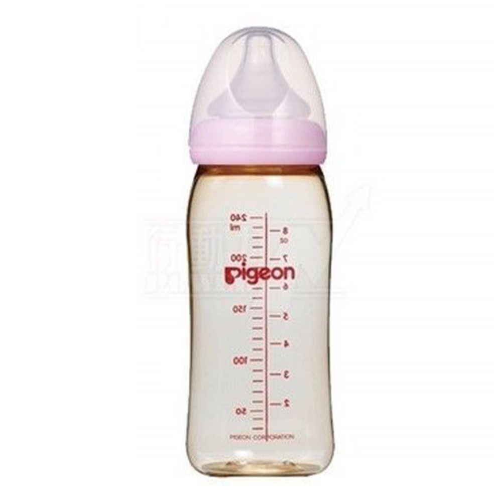 貝親 Pigeon - 母乳實感寬口 PPSU 奶瓶-附奶嘴-粉紅色 (SS [0個月新生兒])-160mL