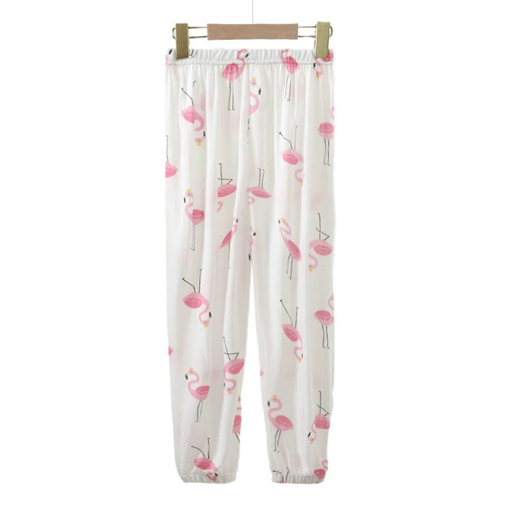 透氣舒適居家縮口褲-白火烈鳥