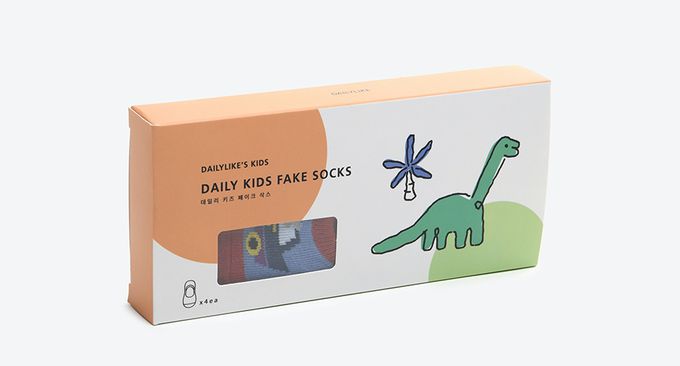 韓國 Daily Like - 兒童襪子/船型襪4入組-動物日常