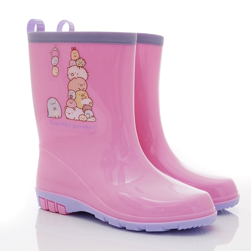 角落生物 - 台灣製角落小夥伴雨鞋(中大童段)-粉