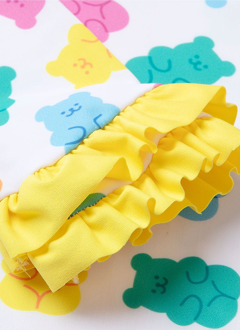 韓國 OZKIZ - 抗UV防曬兒童泳裝-三件組-熊熊軟糖