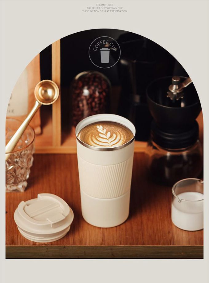 日本 FOREVER - (買一送一) 不鏽鋼陶瓷塗層易潔咖啡杯/保溫杯510ml