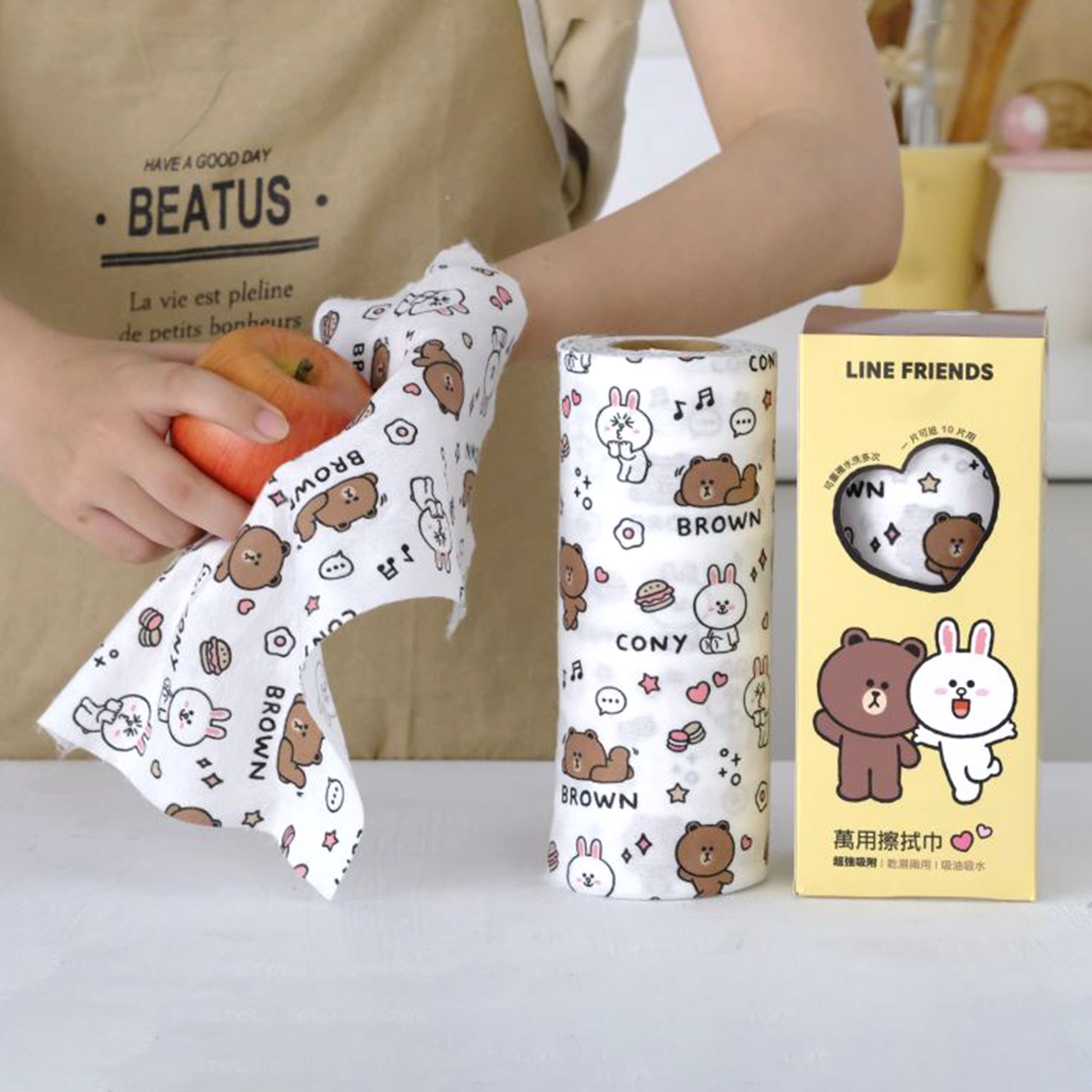 【台歐】LINE FRIEND/三麗鷗系列聯名款萬用擦拭巾四入組(選款)