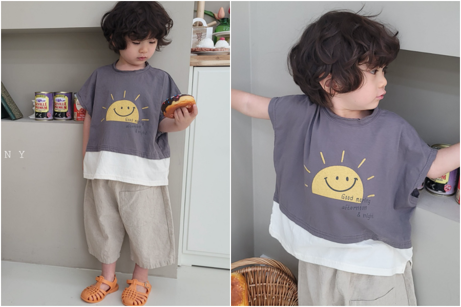 韓國 The Funny - 太陽公公純棉T-灰