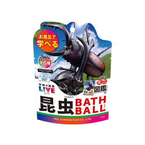 日本 NOL - 學研的圖鑑LIVE：昆蟲入浴球Ⅱ-5入組(隨機出貨)