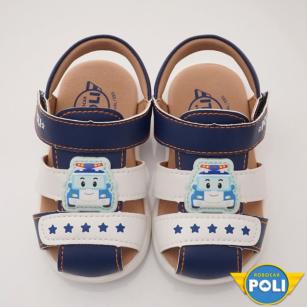 POLI 波力救援小英雄 - 台灣製-POLI波力寶寶涼鞋(寶寶段)-藍