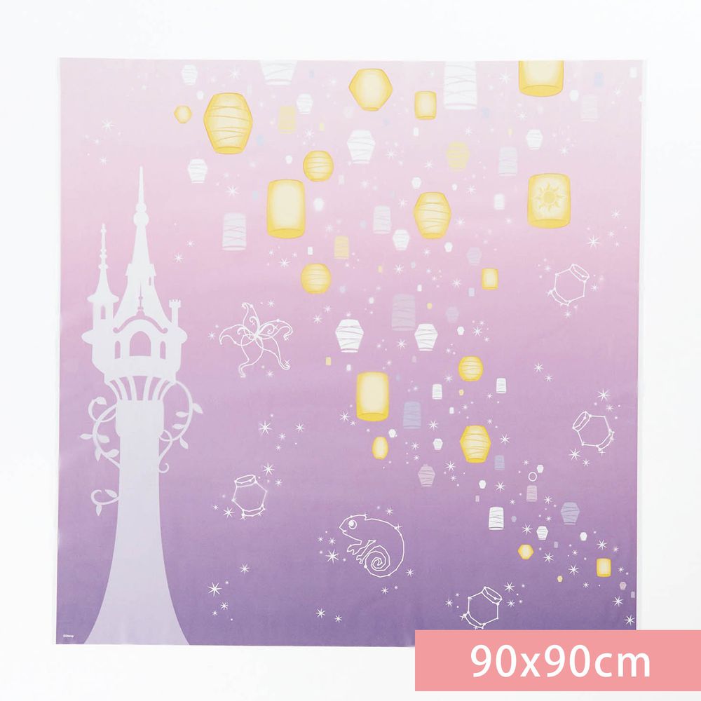 日本千趣會 - 迪士尼 日本製 90%抗UV光影窗貼(靜電式)-長髮公主-紫 (90x90cm)