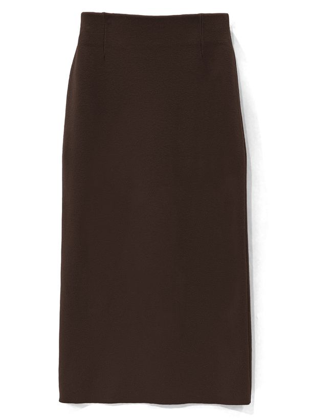 日本 GRL - 秋冬定番柔軟針織長裙-黑