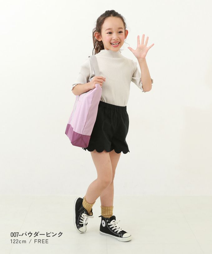 日本 devirock - 撞色設計輕量大方肩背上學提袋-灰藍x可可 (33x45cm)