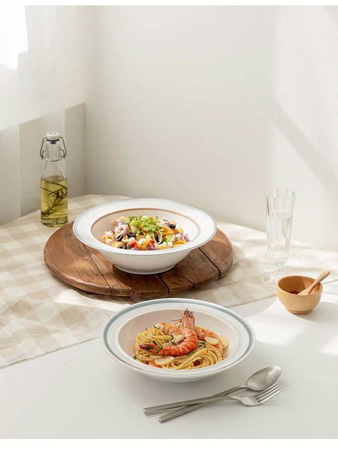 韓國 SSUEIM - RETRO系列極簡ins陶瓷義大利麵盤23cm (橘色)