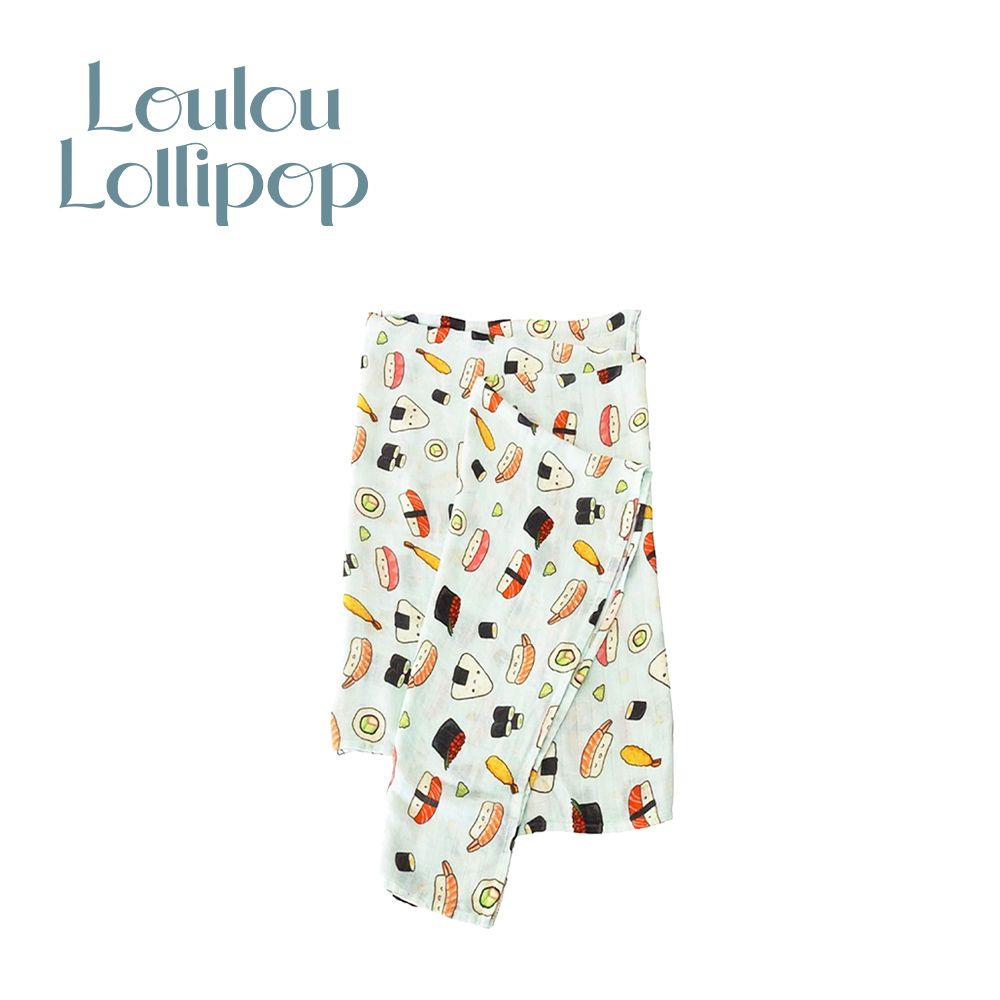Loulou Lollipop - 竹纖維透氣包巾 - 主題款-好好吃壽司 (120x120cm)