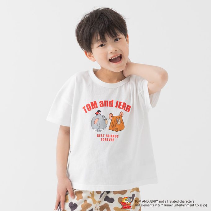 日本 Chil2 - 湯姆貓傑利鼠限定短袖上衣-Tuffy-橘